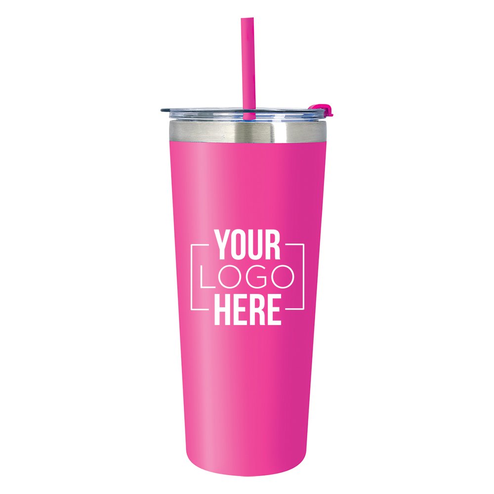 View larger image of Add Your Logo: 22oz Colorwave Tumbler with Straw